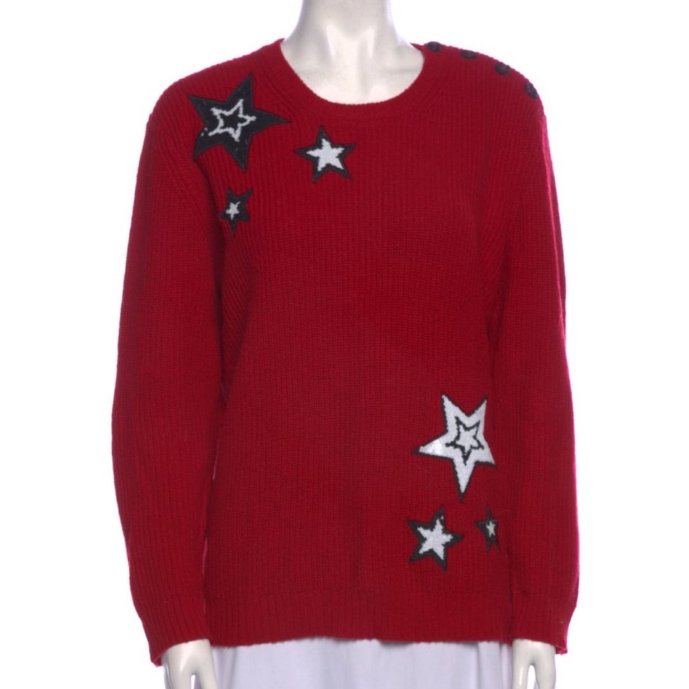 Rebecca Minkoff Red Knit Sweater.  good condition. Minor pilling